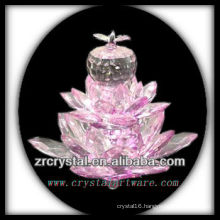 K9 Pink Crystal Lotus Flower